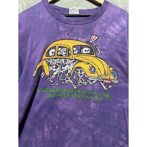 Vintage Grateful Dead‎ Tie-Dye Keep Truckin On Shirt Vintage 1994 Size XL Taxi - Picture 5 of 11